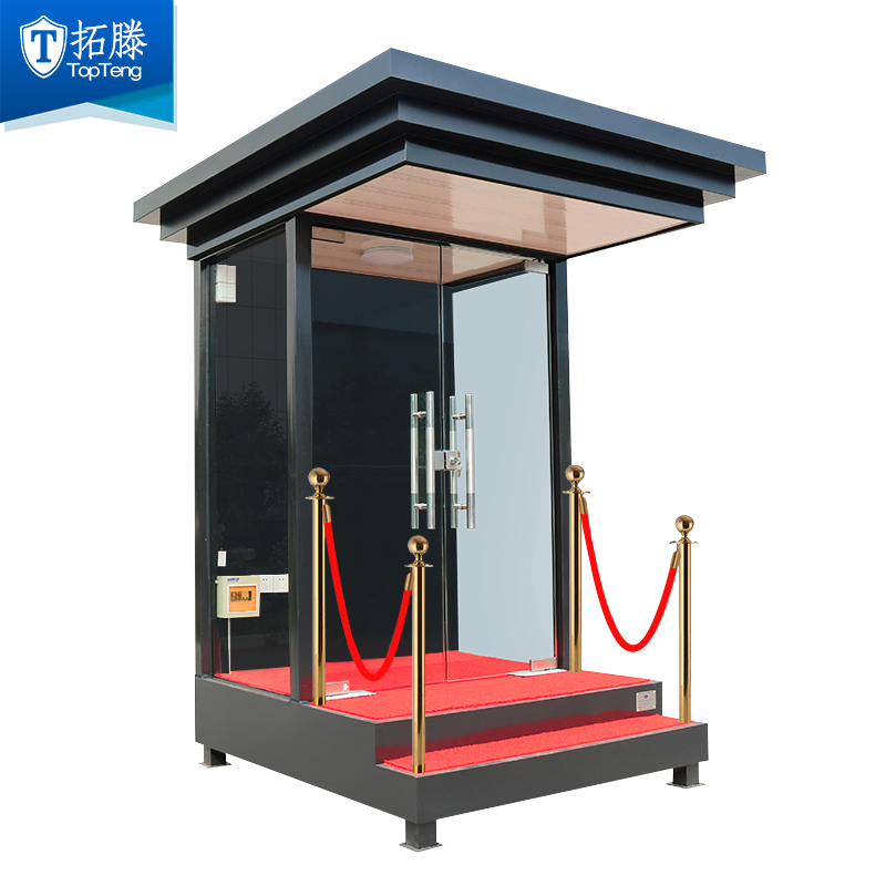 拓騰 TP-GTXX002 酒店形象站崗崗亭鋼結構不銹鋼售樓部保安值班亭景區